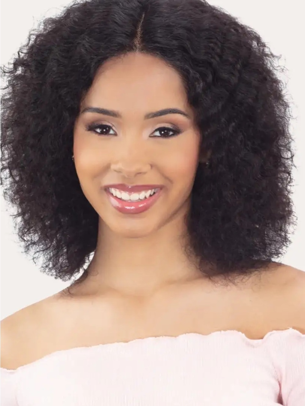 Voluminous Curly Short Bob Wig in Natural Black - Women's Style